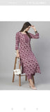 Floral Printed Women Cotton Women Kurta With Pant (2 Psc Set)