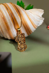 Gold Plated Ambe Mataji Pendant with Chain