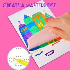 DIY Rainbow Scratch Dot Art Painting Kits Set for Kids
