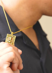 Gold Plated Ganeshji Pendant with Chain