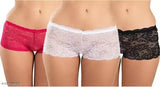 Net Briefs for Women (Multicolor, 4XL) (Set of 3)