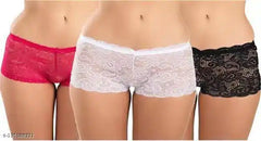 Net Briefs for Women (Multicolor, XXL) (Set of 3)