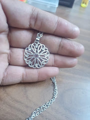 Silver Birthstone Pendant With chain Pack of 1