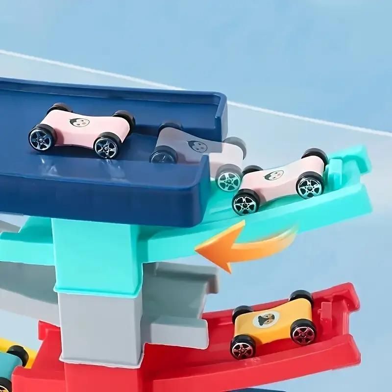DIY Multilevel Racetrack Glider on Building Block Toys