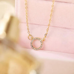 Women's Stone Pendant with Chain Micro Plating