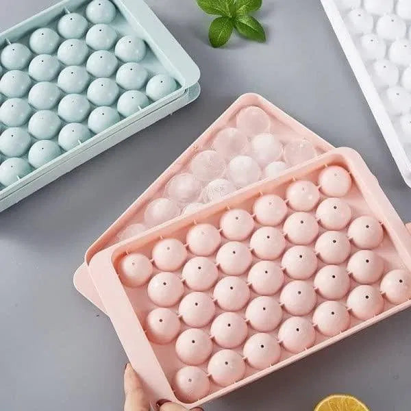 Plastic Reusable Flexible Round Ice Cube Trays Pack of 1