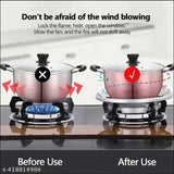 2 Pcs Gas Saver Burner Stand Gather Fire Wok Support Ring For Gas Stove